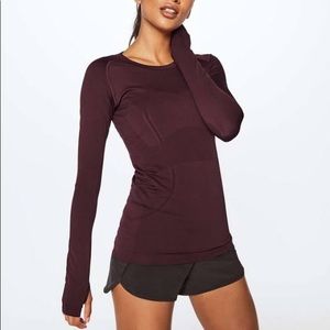 Swiftly Tech Long Sleeve, Maroon